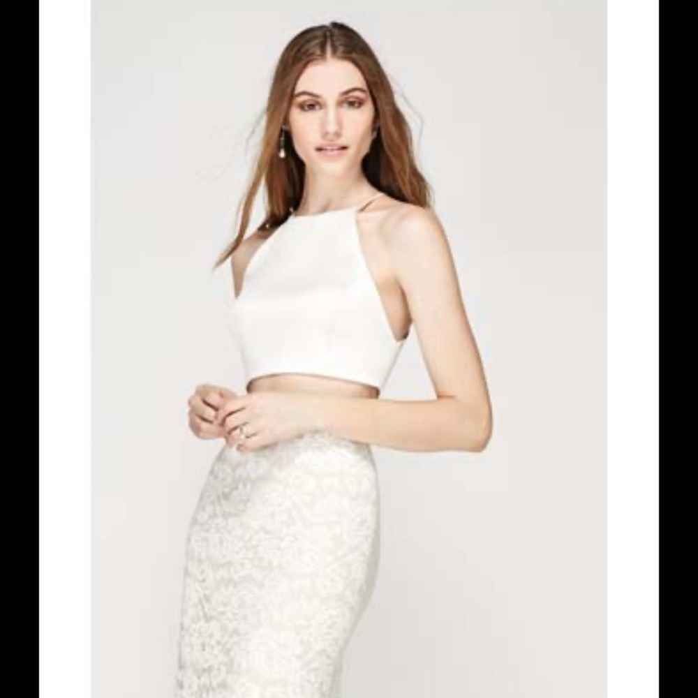Willowby by Watters Bridal “Moravia Crop Top” - Size 4